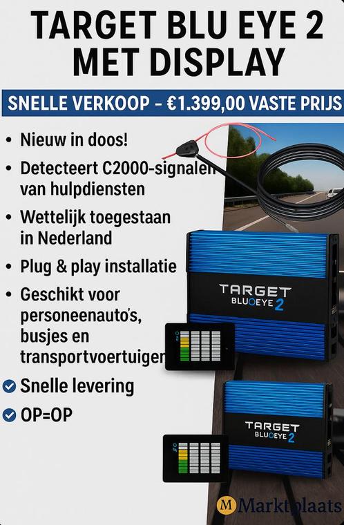 Target Blu Eye 2 NIEUW met display – detectie hulpdiensten, Auto diversen, Auto-accessoires, Nieuw, Ophalen of Verzenden
