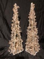 2 vintage kristallen piramide kegel Kerst verlichting, Diversen, Kerst, Ophalen, Gebruikt
