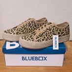 Zeer leuke sneakers met panterprint en jute, Blue Box, Beige, Ophalen of Verzenden, Sneakers of Gympen