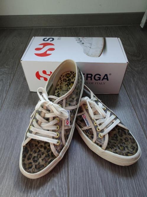 leuke schoenen sneakers superga leopard mt 39, Kleding | Dames, Schoenen, Zo goed als nieuw, Sneakers of Gympen, Overige kleuren
