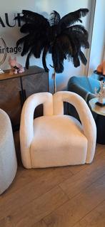 Richmond fauteuil Dana wit teddy, Nieuw, 75 tot 100 cm, 75 tot 100 cm, Hout
