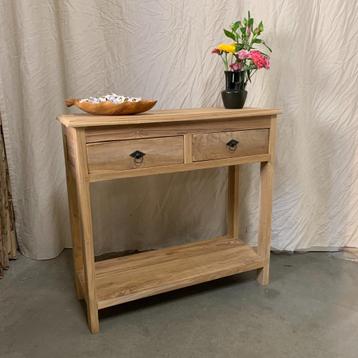 Sidetable - massief teak hout - vanaf € 95,- Bij TTM Wonen