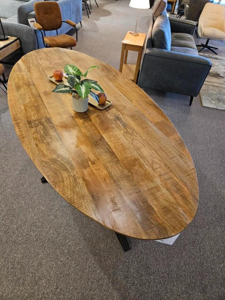 Eettafel Belunna Ovaal 210x100 cm | Showroommodel, Huis en Inrichting, Tafels | Eettafels, Zo goed als nieuw, 50 tot 100 cm, 200 cm of meer