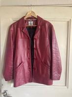 leren, wijnrode 3/4/damesjas, small, maat 36, merk Twinlife, Ophalen of Verzenden, Zo goed als nieuw, Driekwart, Maat 36 (S)