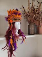 Hoofdtooi met veren - Carnaval of themafeest, Kleding | Dames, Carnavalskleding en Feestkleding, Ophalen of Verzenden, Zo goed als nieuw