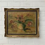 Oud schilderij vaas met bloemen stilleven Jos Viester, Antiek en Kunst, Kunst | Schilderijen | Klassiek, Verzenden