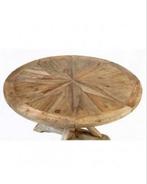Prachtige landelijke ronde oak wood eet tafel hout, Nieuw, Ophalen of Verzenden