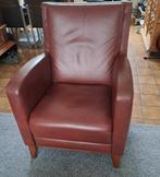 GRATIS Bruin leren fauteuil, Ophalen, Gebruikt, 50 tot 75 cm, Leer