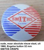 jaren 60 Engelse button van SMITHS CHRISP, nu lays, Ophalen of Verzenden, Zo goed als nieuw, Overige onderwerpen, Button