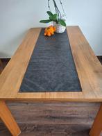 “Wij steken niets onder stoelen of tafel” tafel + 5 stoelen, Ophalen, Gebruikt, Glas, 50 tot 100 cm