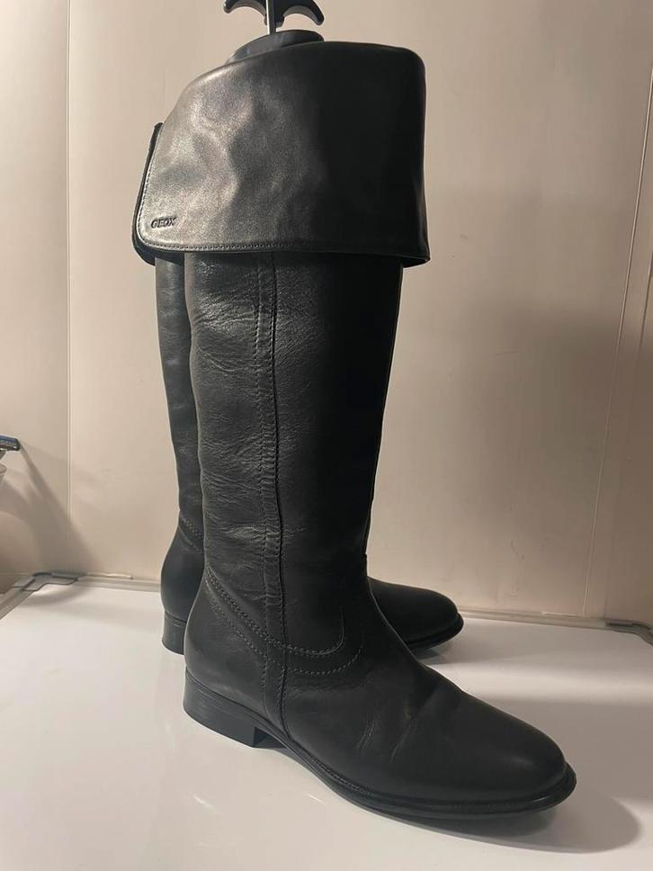 Geox Respira Knee High Equesterian Casual Riding Boots 38, Kleding | Dames, Schoenen, Zo goed als nieuw, Hoge laarzen, Zwart, Ophalen of Verzenden