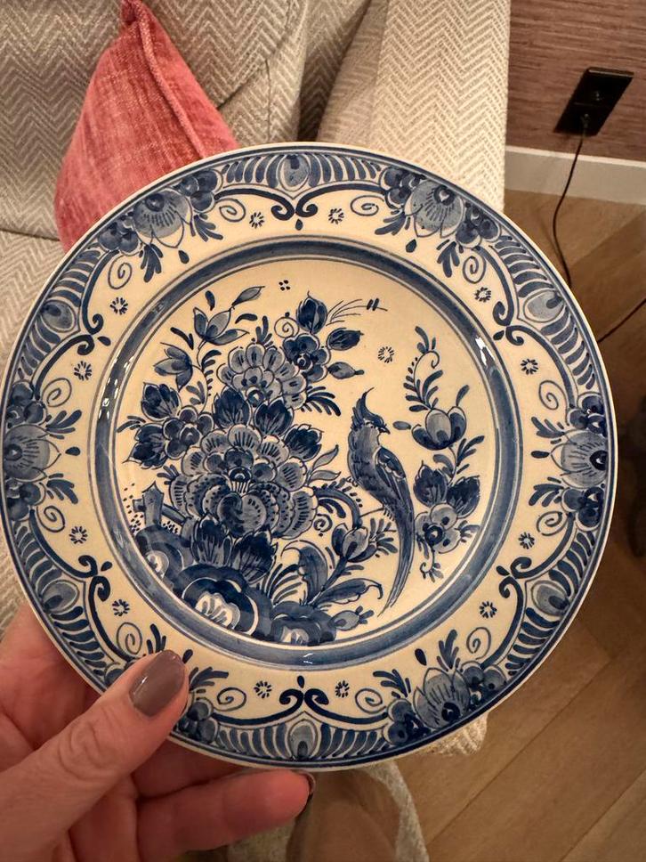 Delfts Blauw Bordje 1961 - Handgeschilderd, Antiek en Kunst, Antiek | Wandborden en Tegels, Ophalen
