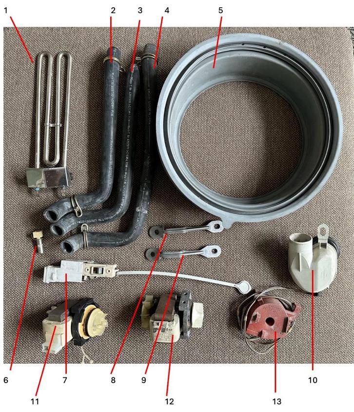 wasmachine onderdelen Miele (diverse), Witgoed en Apparatuur, Onderdelen en Toebehoren, Gebruikt, Ophalen of Verzenden