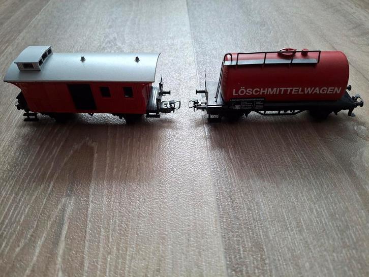 Marklïn HO brandweer wagons DB, Hobby en Vrije tijd, Modeltreinen | H0, Gebruikt, Wagon, Wisselstroom, Märklin, Ophalen of Verzenden
