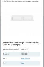 Dubbele wastafel wit glans 120cm, Ophalen, Nieuw