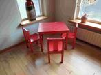 kleuter zitje tafel en drie stoeltjes, Kinderen en Baby's, Kinderkamer | Tafels en Stoelen, Ophalen, Gebruikt, Tafel(s) en Stoel(en)