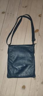 Vera Pelle leren schoudertas, Overige merken, Gebruikt, Blauw, Ophalen of Verzenden