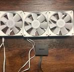 NZXT RGB Fans Wit + Fan Hub, Computers en Software, Ophalen of Verzenden, Zo goed als nieuw, Luchtkoeling