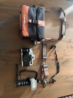 Canon Canomatic vintage camera met flitser en tas, Ophalen of Verzenden, Gebruikt, Spiegelreflex, Canon