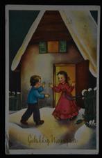 wens kaart oud winter nieuwjaar ansichtkaart 1960 verzamelen, Ophalen of Verzenden, 1960 tot 1980, Gelopen, Feest(dag)