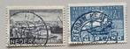 Nederland 1934 NVPH 267-268 gest, Postzegels en Munten, Postzegels | Nederland, Ophalen of Verzenden, T/m 1940, Gestempeld