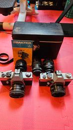 2 Praktica camera's met diverse lenzen., Ophalen of Verzenden, Gebruikt, Spiegelreflex, Overige Merken