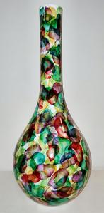 Exclusief!! XL glazen Design Vaas Handbeschilderd 60cm hoog!, Huis en Inrichting, Woonaccessoires | Vazen, Overige kleuren, 50 tot 75 cm