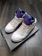 Air Jordan 5 Retro Grape - Wit, Wit, Ophalen of Verzenden, Sneakers of Gympen, Gedragen