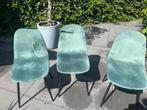 Velours eetkamer stoelen, Huis en Inrichting, Ophalen, Drie, Zo goed als nieuw, Stof