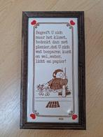 Tegel in lijst met wc spreuk, Ophalen of Verzenden, Nieuw