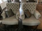 2 Identieke Fauteuils Zand/Beige - Keurige Staat!, Ophalen, Zo goed als nieuw, Stof, 75 tot 100 cm