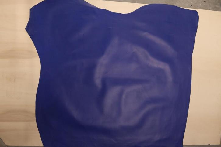 Blauw kunstleer | Hele huid ca. 1,83 m2, Hobby en Vrije tijd, Stoffen en Lappen, Gebruikt, Leer of Kunstleer, 120 cm of meer, 30 tot 200 cm