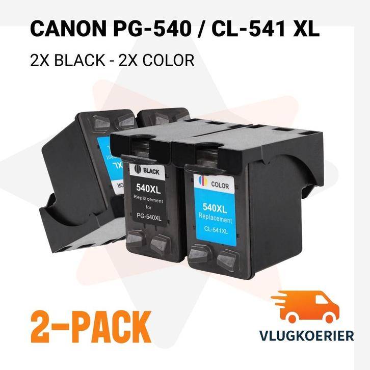 Canon PG 540/541 XL Inkt Cartridge (2x Zwart, 2x Kleur), Computers en Software, Printerbenodigdheden, Nieuw, Cartridge, Ophalen of Verzenden