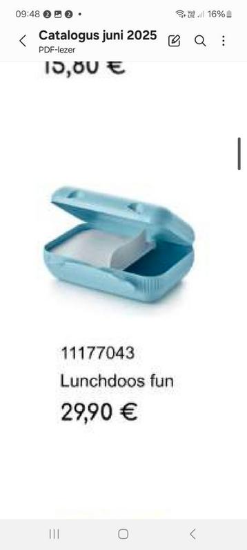 Nieuwe lunchdoos fun van tupperware  beschikbaar voor biedingen