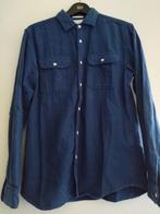 Selected Homme blauwe overhemd maat M/40, Blauw, Gedragen, Selected Homme, Halswijdte 39/40 (M)