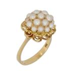 Parel 18 karaats gouden fraaie dames design ring luxe, Voordeelsieraden, Ophalen of Verzenden, Zo goed als nieuw, 17 tot 18