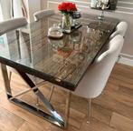 Richmond Eettafel met 4 Stoelen, Ophalen of Verzenden, Gebruikt, Luxe, 4 tot 6 stoelen