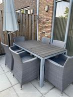 Tuinset met 6 stoelen, Ophalen, Kunststof, Gebruikt, 6 zitplaatsen
