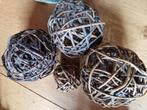 DECORATIE RIETEN BALLEN 4X, Huis en Inrichting, Ophalen of Verzenden
