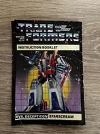 Transformers G1: Starscream US instruction book pre-rub 1984, G1, Ophalen of Verzenden, Gebruikt, Decepticons
