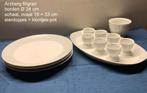 Arzberg filigran grau grijs ruitje, borden eierdopjes schaal, Huis en Inrichting, Keuken | Servies, Ophalen of Verzenden, Zo goed als nieuw
