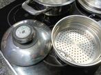 AMC kookpot, deksel, stoommandje, stoomdeksel, 2 audiotherms, Huis en Inrichting, Keuken | Potten en Pannen, Kookpan of Snelkookpan