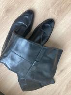 Zwart leren dames laarzen maat 40, Hoge laarzen, Zwart, Ophalen of Verzenden, Zo goed als nieuw