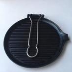Le creuset gietijzeren grill plaat, doorsnee 23cm, Huis en Inrichting, Keuken | Potten en Pannen, Ophalen, Gebruikt, Gietijzer