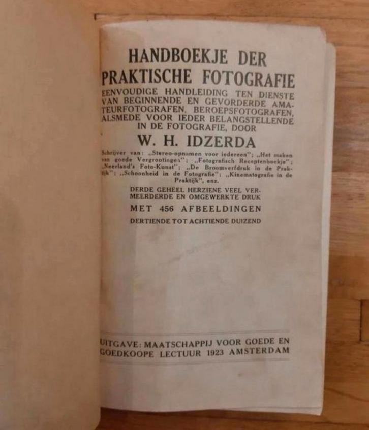 Vintage handboekje der praktische fotografie uit 1923 3e dru, Boeken, Hobby en Vrije tijd, Zo goed als nieuw, Fotograferen en Filmen