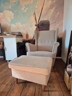 IKEA Strandmon fauteuil inclusief voetenbank, Ophalen, Zo goed als nieuw