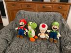 4 knuffels Super Mario Bros Toad rood,  Luigi en Yoshi, Kinderen en Baby's, Speelgoed | Knuffels en Pluche, Overige typen, Ophalen of Verzenden