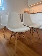 Witte eettafel stoelen - Set van 4, Huis en Inrichting, Stoelen, Ophalen, Kunststof, Gebruikt, Wit