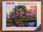 Ravensburger Puzzel, Romantic Cottage, 1000 stukjes, Ophalen of Verzenden, 500 t/m 1500 stukjes, Zo goed als nieuw, Legpuzzel