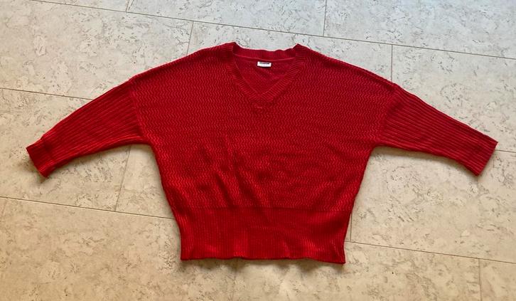 Prachtig rode gebreide trui, merk Noisy May, maat L, Kleding | Dames, Truien en Vesten, Zo goed als nieuw, Rood, Ophalen of Verzenden